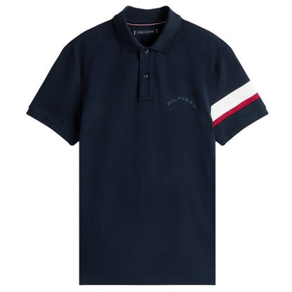 Front - Tommy Hilfiger Mens Contrast Striped Collared Polo Shirt