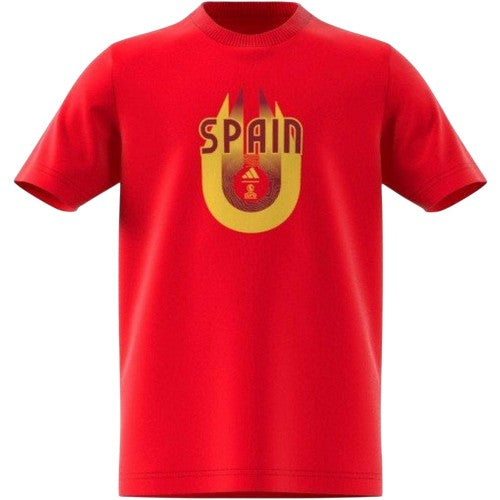 Front - Adidas Childrens/Kids Spain Graphic Print T-Shirt