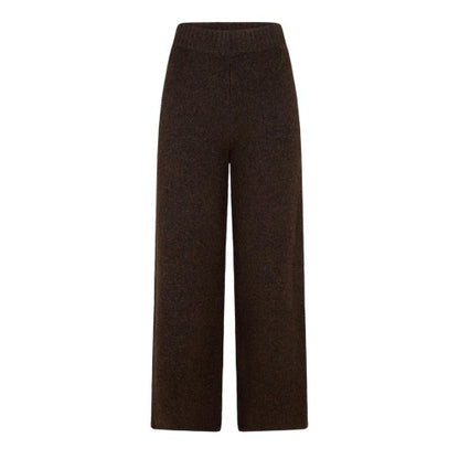 Front - 4th & Reckless Womens/Ladies Brady Knitted Wide Leg Trousers