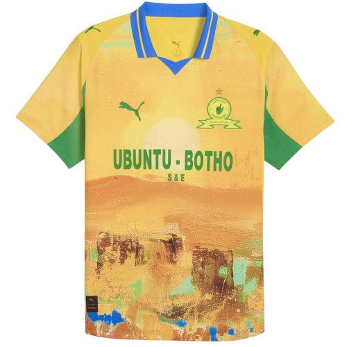 Front - Puma Mens KidsSuper Mamelodi Sundowns FC Home Shirt