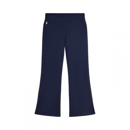 Front - Ralph Lauren Childrens/Kids Embroidered Logo Flared Leggings