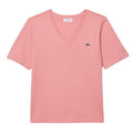 Front - Lacoste Womens/Ladies Cotton V Neck Relaxed Fit T-Shirt
