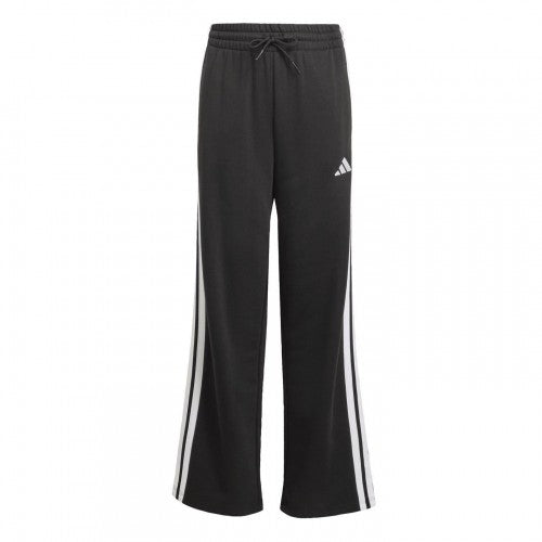 Front - Adidas Girls Wide Leg Wide Leg Joggers
