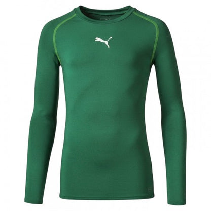 Front - Puma Childrens/Kids Performance Contrast Long-Sleeved Base Layer Top