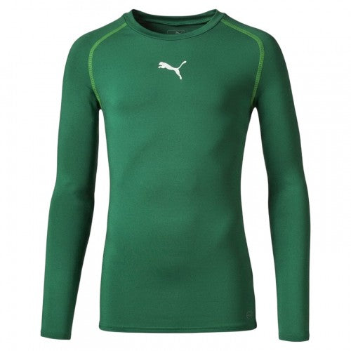 Front - Puma Childrens/Kids Performance Contrast Long-Sleeved Base Layer Top