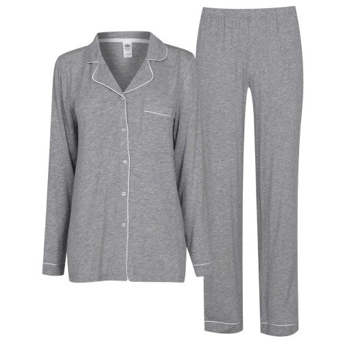 Front - Chelsea Peers Womens/Ladies Modal Button-Down Long Pyjama Set