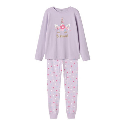 Front - Unicorn Girls Be Magical Long Pyjama Set