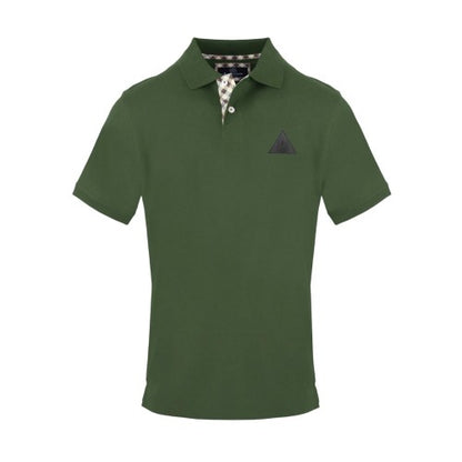 Front - Aquascutum Mens Triangle Logo Collared Polo Shirt