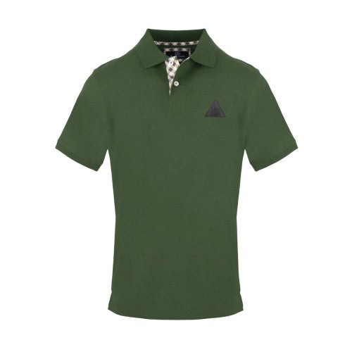 Front - Aquascutum Mens Triangle Logo Collared Polo Shirt