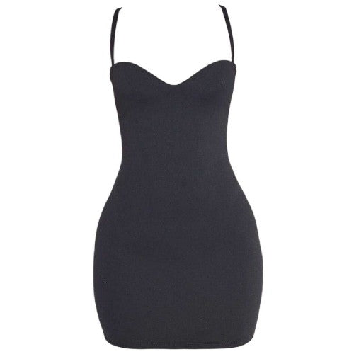 Front - Mars Womens/Ladies Sculpted Sweetheart Sleeveless Mini Dress