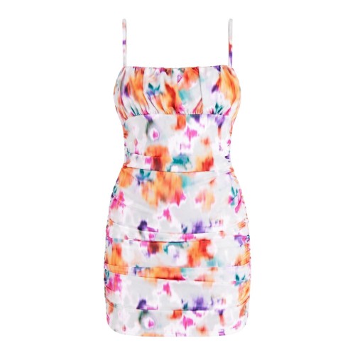 Front - Missy Empire Womens/Ladies Abstract Fitted Spaghetti Strap Mini Dress