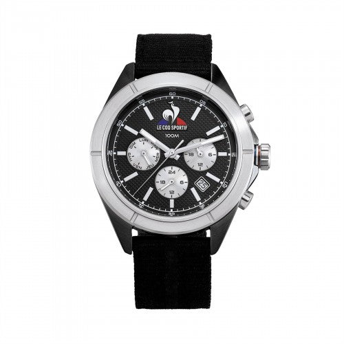 Front - Le Coq Sportif Mens Nylon Chronograph Watch