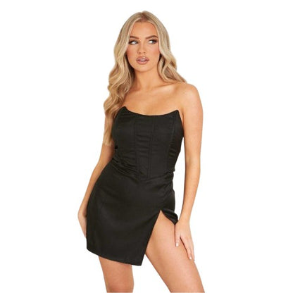 Front - Missy Empire Womens/Ladies Corset Detail Corset Mini Dress