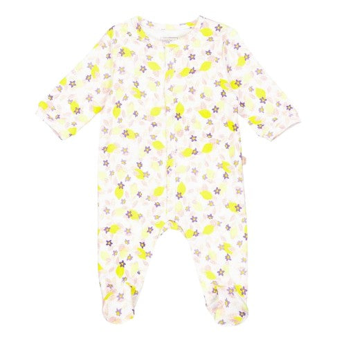 Front - Carrement Beau Baby Floral Pattern Crew Neck Long Pyjama Set