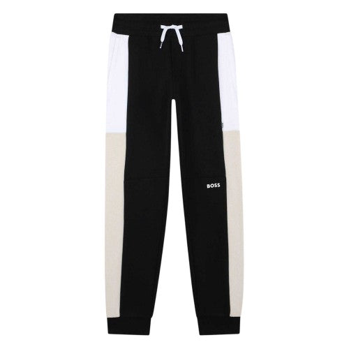 Front - Boss Childrens/Kids Colour Block Jogging Bottoms