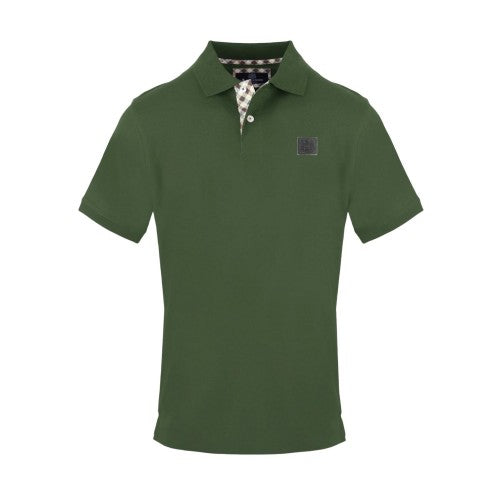 Front - Aquascutum Mens Badge Polo Shirt