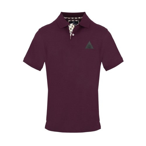 Front - Aquascutum Mens Triangle Logo Polo Shirt