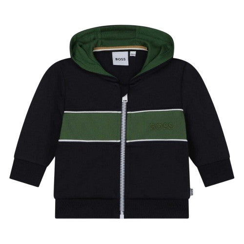 Front - Boss Baby Logo Regular Athletic Full Zip Hoodie