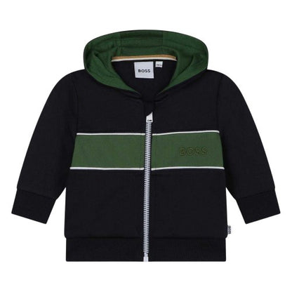 Front - Boss Baby Logo Regular Athletic Full Zip Hoodie