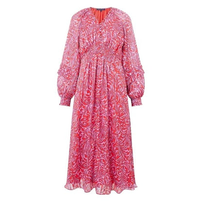 Front - French Connection Womens/Ladies V Neck Midi Dress