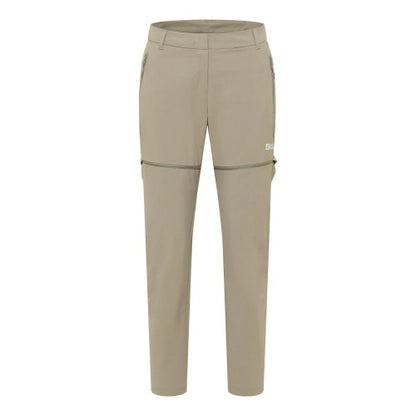 Front - Jack Wolfskin Womens/Ladies Hikeout Zip-Off Hiking Trousers