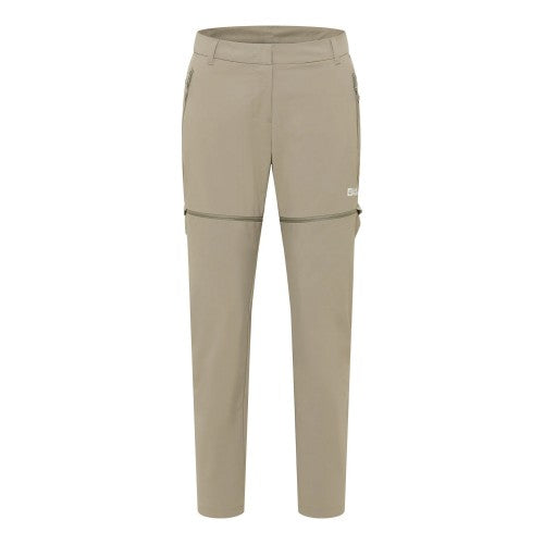 Front - Jack Wolfskin Womens/Ladies Hikeout Zip-Off Hiking Trousers