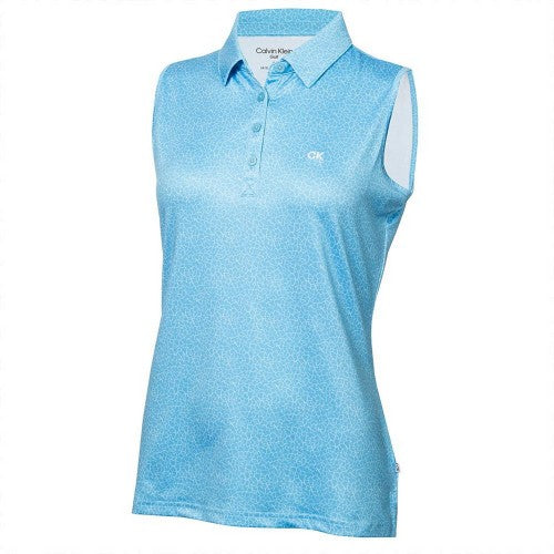 Front - Calvin Klein Womens/Ladies Sleeveless Polo Shirt