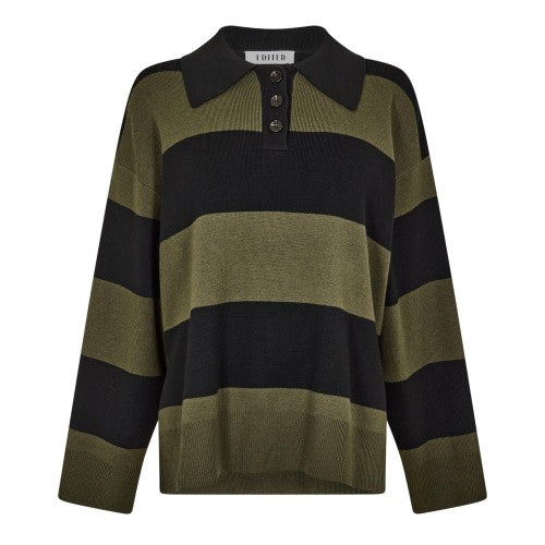 Front - Edited Womens/Ladies Laiani Knitted Rugby Shirt