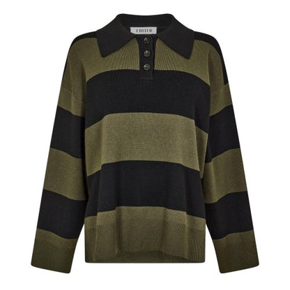 Front - Edited Womens/Ladies Laiani Knitted Rugby Shirt
