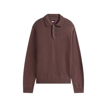 Front - Tommy Jeans Mens Logo Slim Polo Sweatshirt