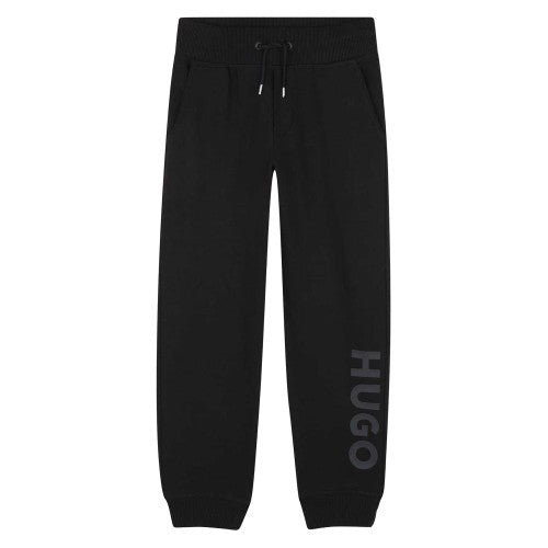 Front - Hugo Childrens/Kids French Terry Logo Joggers
