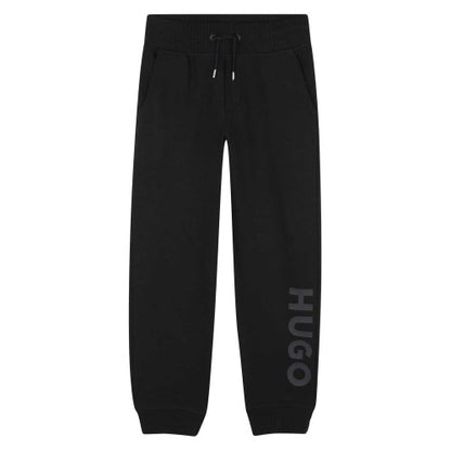 Front - Hugo Childrens/Kids French Terry Logo Joggers