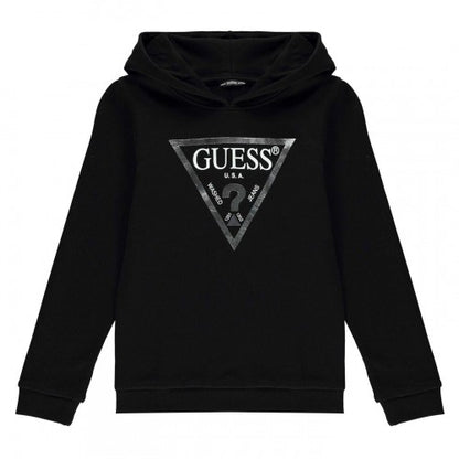 Front - Guess Childrens/Kids Logo Cotton Hoodie