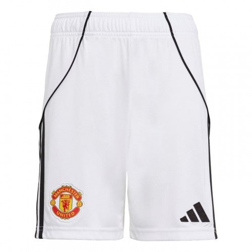 Front - Adidas Childrens/Kids 2025/2026 Manchester United FC Football Shorts