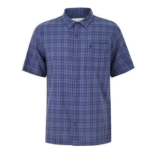 Front - Jack Wills Mens Checked Pocket Shirt