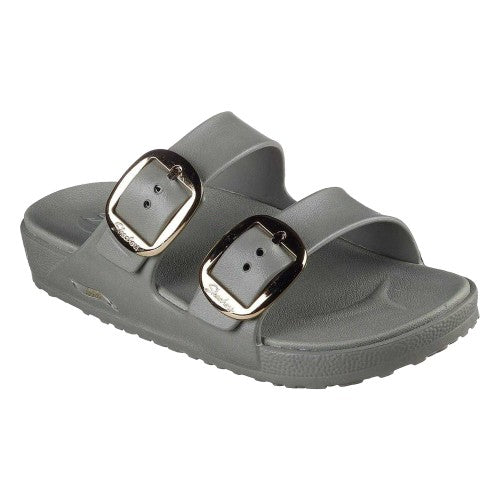 Front - Skechers Womens/Ladies Foamies Double Strap Flat Sandals