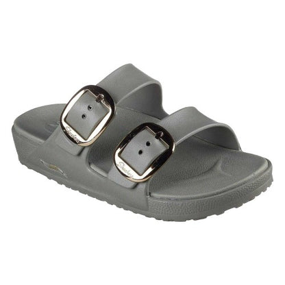 Front - Skechers Womens/Ladies Foamies Double Strap Flat Sandals