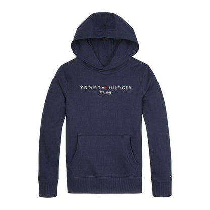Front - Tommy Hilfiger Boys Embroidered Logo Cotton Hoodie