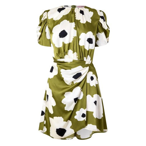 Front - AX Paris Womens/Ladies Floral Polyester Gathered Side Evening Mini Dress