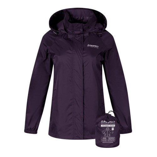 Front - Respect Womens/Ladies Packaway Waterproof Jacket