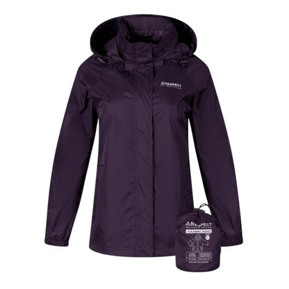 Front - Respect Womens/Ladies Packaway Waterproof Jacket