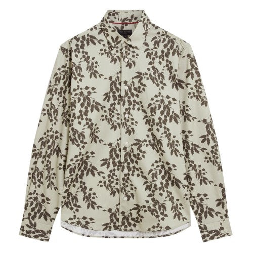 Front - Ted Baker Mens Foliage Print Long-Sleeved Shirt
