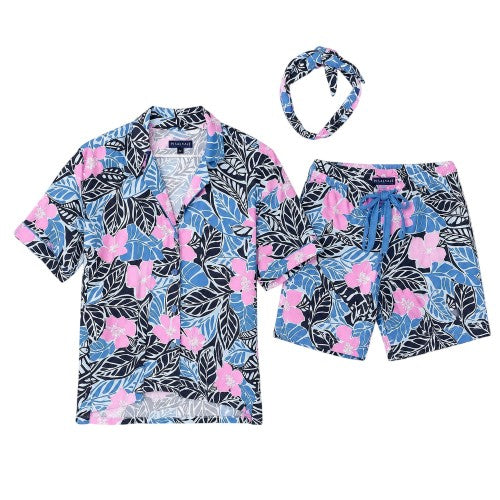 Front - PJ Salvage Womens/Ladies Palm Print Short Pyjama Set