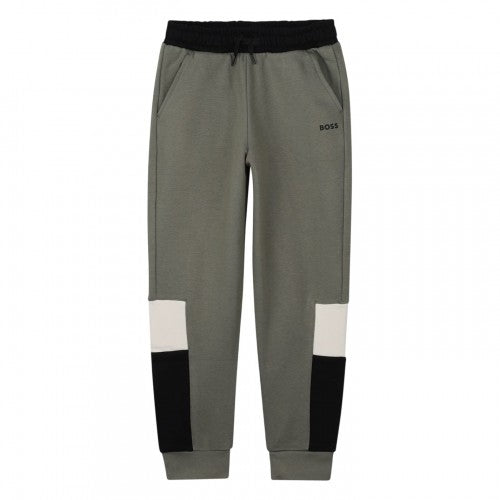 Front - Boss Boys Fleece Colour Block Slim Joggers