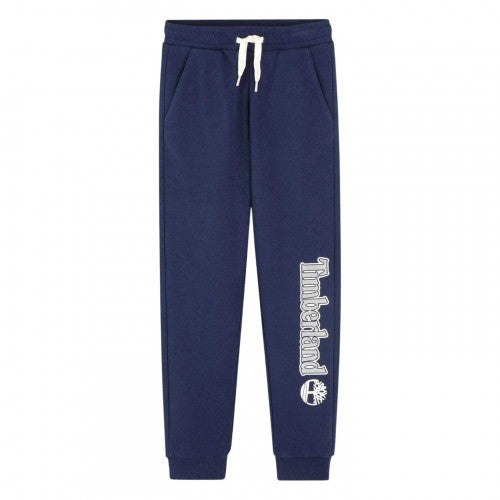 Front - Timberland Boys Logo Ribbed Cuff Joggers