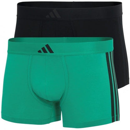 Front - Adidas Mens Active Flex Cotton Boxer Briefs (Pack of 2)