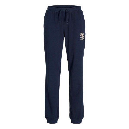 Front - Jack And Jones Boys Cotton Blend Relaxed Fit Joggers
