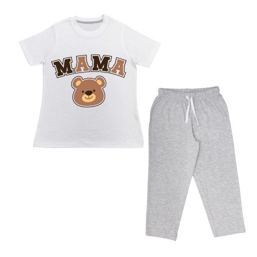 Front - Linea Womens/Ladies Bearhead Mothers Day Pyjama Set