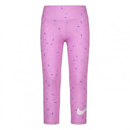 Front - Nike Girls Swoosh Slim Leggings