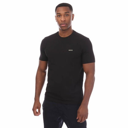 Front - Boss Mens Contrast Logo Regular T-Shirt
